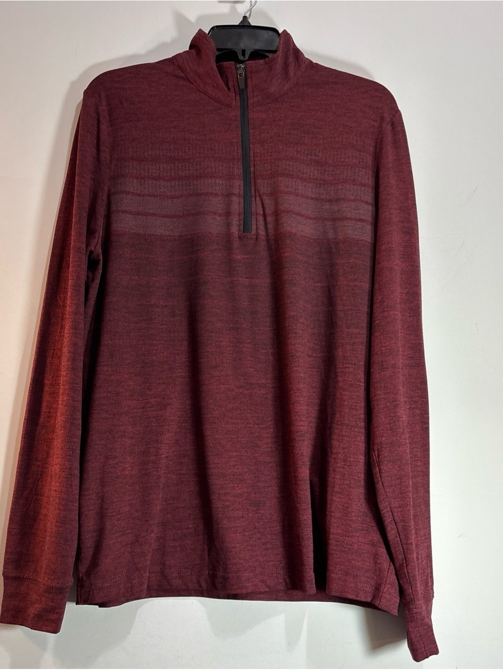 Pro tour Men's Quarter-Zip Sweater Pullover - Burgundy. 1344